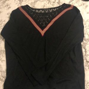 Black Sweater with Lace
